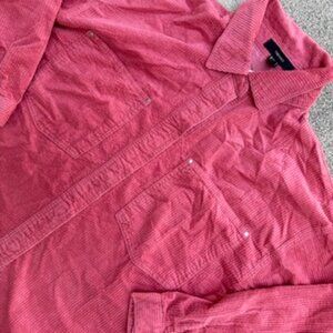 Forever 21 Small OversizedCorduroy Shirt Jacket Shacket Rose Pink